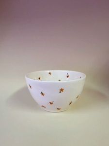 Handcrafted Ceramic Heart Print Bowl Smooth Gloss Finish with Deep Serving Shape for Chic Modern Table Styling - Product Image 4
