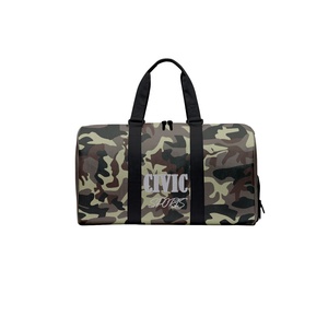 กระเป๋าเดินทางพับได้กันน้ำได้กระเป๋าทรงดัฟเฟิลสำหรับเล่นกีฬายิมของผู้ชายหรูหราโลโก้ออกแบบได้ตามต้องการ - Product Image 5