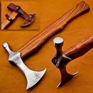 MS Enterprise Double Blade Hammer <b>Axe</b> Forged Steel Wood Handle Bearded Head Splitting Firewood DIY Outdoor Use OEM / ODM - Product Image 1