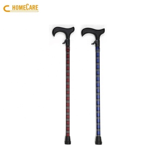 Bâton de marche professionnel avec poignée en bois réglable en hauteur, embout en caoutchouc, bouton poussoir, poignée en T, capacité de charge de 250 lb - Product Image 6