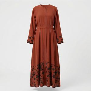 Abaya Negra con Bordado de Color Personalizado, Nuevo Diseño de Última Moda, Abaya de Alta Calidad, el Mejor Diseño, Diseños Elegantes para Chicas - Product Image 1
