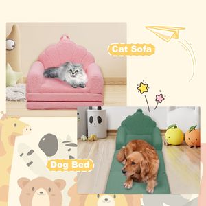 Divano Letto per Cani a Forma di Conchiglia 2-in-1, Cuccia per Animali Domestici con Rivestimento Lavabile in Lavatrice, Colori Eleganti 22.8''x18.8''x15.7'' - Product Image 6