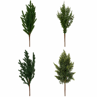 Ventes en gros de brindilles de verdure artificielle, fausses feuilles de pin et de cyprès pour la fabrication de couronnes, arrangements floraux, décoration DIY
