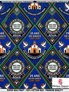 African Wax Print Fabric Manufacturer Church Anniversary Convention Uniform Celebration Fundraising Fabric Service - Product Image 6