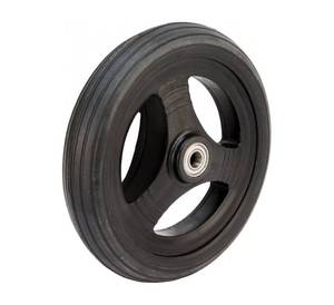 Rueda de Goma Sólida Negra Resistente con Rodamiento de Bolas, Rueda Industrial para Carros y Carretillas que No Deja Marcas, Suministro de Fábrica - Product Image 1