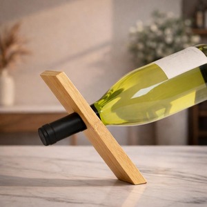 Soporte de Madera para Botellas con Forma Curva Simple, Almacenamiento Elegante Ideal para la Encimera de la Cocina, Guarda Botellas de Vino de Forma Ordenada Ahorra Espacio - Product Image 6