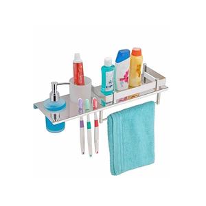 <b>Wall</b>-Mounted Frosted Glass Toothbrush Holder Chrome Finish - Product Image 6