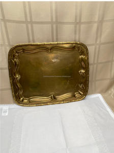 Plateau de service vintage en laiton, fait main, vaisselle décorative traditionnelle pour la maison, la cuisine et la salle à manger - Product Image 4