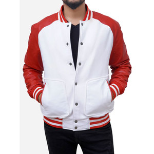 Chaqueta Universitaria Clásica de Lana y Cuero con Parches Bordados y Diseño de Equipo Personalizado, Servicio OEM Disponible - Product Image 6