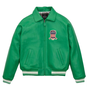 Chaqueta de Cuero AVIREX para Hombre, Nueva Llegada, Color y Diseño Personalizados, Chaquetas de Cuero de Invierno a Precio de Mayoreo, Cuello Alto, Estilo Deportivo - Product Image 1