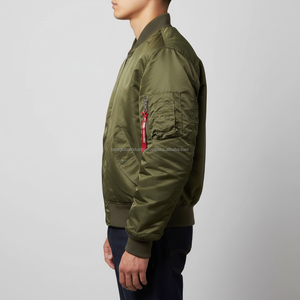 เสื้อแจ็คเก็ตบอมเบอร์ผู้ชาย กันลม รับผลิตตามแบบ OEM ขายส่ง - Product Image 2