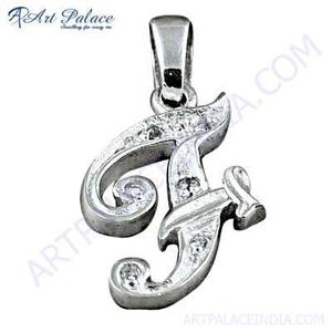 Art Palace - Colgante Unisex de Plata 925 con Baño de Rodio, Letra A con Cristales de Estrás en Bisel, Estilo Clásico - Product Image 2