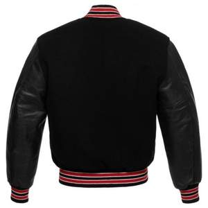 Chaqueta Universitaria de Béisbol Unisex Personalizada de Talla Grande, Chaqueta Varsity Transpirable de Piel de Vaca para Hombre para Primavera - Product Image 4