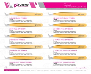 Pinzas profesionales de acero inoxidable para pestañas, nuevo producto, herramientas de maquillaje para artistas de pestañas con puntas puntiagudas en todos los tamaños - Product Image 6