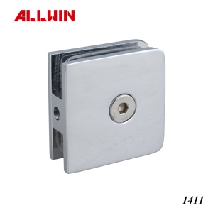 OEM ODM 135 Degree Brass Glass to Glass Shower Door Clamp with Polished Chrome Finish Flat Round Shape - Product Image 6