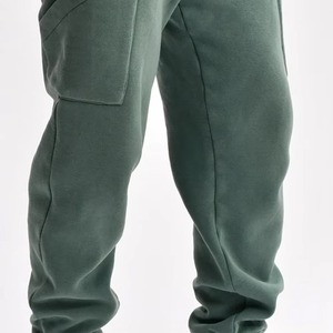 Ensemble de survêtement unisexe décontracté et ample en molleton 100 % coton, coupe régulière, respirant, effet délavé, idéal pour l'hiver - Product Image 2