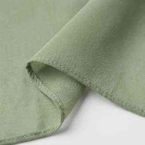 Women Solid Color Chiffon Hijab Breathable Daily Wear Islamic Scarf Shawl - Product Image 6