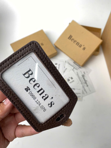 Étiquette à bagages Beenas en cuir véritable résistante à l'eau avec sangle réglable, accessoire de voyage élégant pour sacs et valises - Product Image 2
