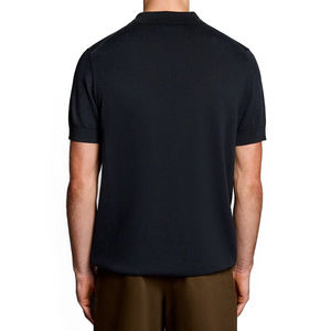 เสื้อโปโลผ้าถักเนื้อนุ่ม สีกรมท่าเข้ม สำหรับผู้ชาย ระบายอากาศได้ดี พรีเมียม สวมใส่สบาย พร้อมตัวเลือกปักโลโก้ตามสั่ง - Product Image 2