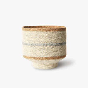 Best Selling Braided Seagrass Storage <b>Bins</b> Basket Neutral Stripe Pattern Handmade Eco Friendly Decorative Basket Wholesale Bulk - Product Image 4