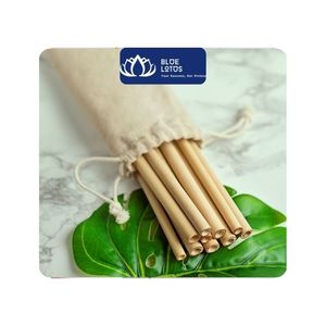 [DISPONIBLE] Pailles en bambou réutilisables de qualité supérieure Blue Lotus pour jus, boissons, préparation de boissons froides, utilisation dans les services de restauration - Product Image 1