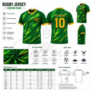 Vêtements de sport, maillot de rugby pour hommes et femmes, maillot de rugby tendance et extensible, disponible à prix raisonnable, service OEM. - Product Image 6