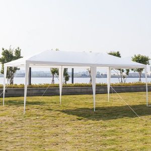 Tenda per Feste all'Aperto Bianca 3x6m, Struttura in Ferro Verniciato con Rivestimento in PE, per Matrimoni ed Eventi - Product Image 4