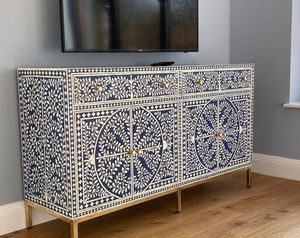 Mesa de Centro de Diseño Moderno con Incrustaciones de Hueso, Ecológica, Hecha a Mano, Duradera, Personalizable, para Hogar, Hotel, Sala de Estar, Natural - Product Image 4