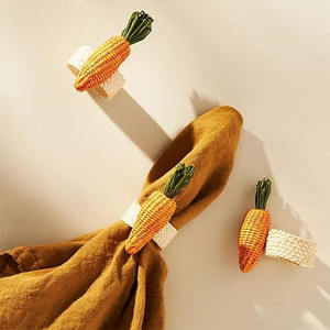 New Rattan Pineapple Napkin Rings Sticker Handwoven Napkin <b>Holder</b> for Table Decorations OEM Accepted from Vietnam Wholesale - Product Image 6