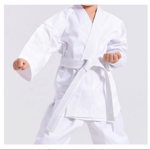 Uniforme de Karate Blanco para Niños, 100% Algodón, Duradero, Corte Regular, Conjunto de Ropa de Artes Marciales para Niños - Product Image 2