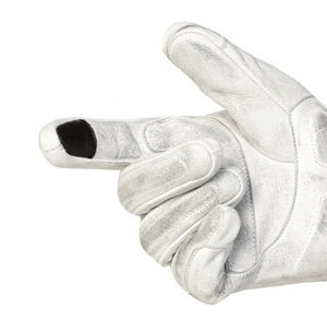 Gants de moto en cuir véritable de qualité supérieure, multicolores, en cuir vieilli pour sports de plein air, cuir ciré blanc pour moto - Product Image 2