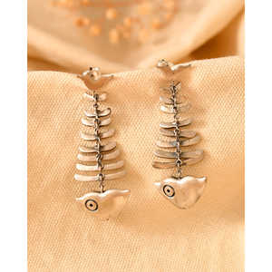 ต่างหูเงินห้อยแฟชั่นมาชลี แบรนด์มีรา จาปุร ผลิตในอินเดีย รุ่น MTER544 - Product Image 3