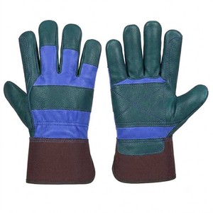 ถุงมือหนัง STALWART IMPEX สีฟ้าอ่อน-น้ำตาล  แบบเต็มผิวสัมผัส กันลื่น ทนต่อการเสียดสี  ข้อมือตรง  ถุงมือเพื่อความปลอดภัย - Product Image 6