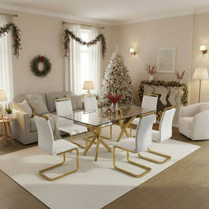 Ensemble de table à manger en métal durable et écologique avec un design moderne pour appartement, école, hôtel - Product Image 3