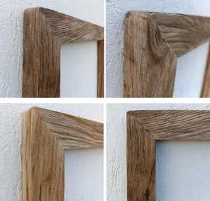 Rustic <b>Square</b> Solid Wood Wall <b>Mirror</b> Farmhouse Mitered Corner Timber Framing Bathroom Vanity <b>Mirror</b> Aged Wooden Accent Glass Art - Product Image 4