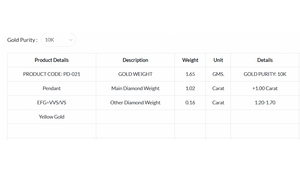 Pendentif solitaire Infinity Radiance en diamant cultivé en laboratoire, plaqué or 10 carats, certifié GIA, bijoux de style ethnique, cadeau pour femme, spécial - Product Image 6