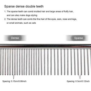 Peigne à dents larges pour poils épais et bouclés, outil de toilettage professionnel pour animaux de compagnie, pour les soins quotidiens des animaux. - Product Image 4
