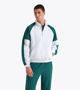 Ensemble de survêtement décontracté pour homme en nylon tissé bleu-gris, veste zippée et pantalon, idéal pour les activités sportives en extérieur - Product Image 2