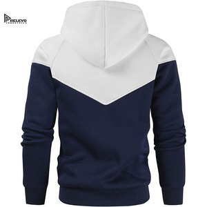 Sweat à capuche personnalisable brodé, style streetwear oversize, design color block, tissu en coton lourd 300 GSM, unisexe, décontracté - Product Image 4
