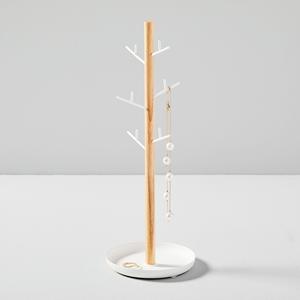 Présentoir à bijoux design arbre avec crochets multi-branques, support pour colliers et bracelets, base ronde, élégant pour vanité - Product Image 1