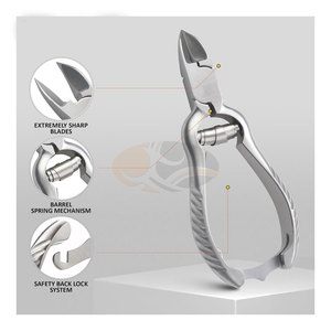 Coupe-ongles robuste pour podiatre, pour ongles épais et incarnés, professionnel, en acier inoxydable, avec ressort cylindrique, pour podologie - Product Image 4