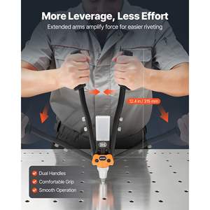 Kit de 230 Remaches Ciegos con Pistola de Remaches, 5 Puntas Intercambiables, 5 Brocas, Manual, para Metal, Automoción, Hogar y Bricolaje - Product Image 5