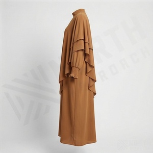 Abaya musulmane deux pièces pour le Ramadan, robe de prière, hijab, vêtement, jilbab, tenue intégrale pour femmes, mode islamique modeste - Product Image 3