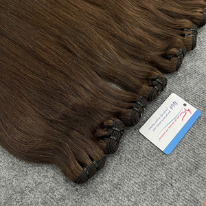 Extensiones de Cabello Humano Liso Sedoso Súper Suave Marrón 2026, Tejido a Máquina, Cabello Vietnamita con Cutícula Alineada, Sin Enredos, Sin Caída - Product Image 2