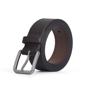Ceinture en cuir pleine fleur de vachette pour homme, écologique, durable, avec boucle ardillon classique en alliage, idéale pour le jean, les tenues décontractées et habillées au quotidien - Product Image 1