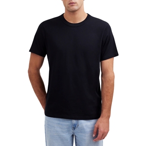 T-shirts pour hommes en coton tricoté, col rond, manches courtes, coupe ample, 230g, anti-boulochage, motif sérigraphié, vente en gros - Product Image 2