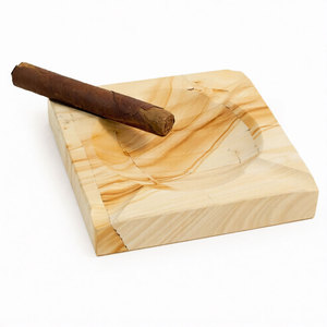 Cendrier en marbre de teck cubique à 4 côtés, nouvelle collection, cendrier de luxe en marbre pour cigares et cigarettes avec logo personnalisé - Product Image 6