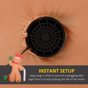 Omino di Pan di Zenzero Gonfiabile Gigante da 2,4 Metri con Luci LED per Decorazioni da Interno ed Esterno - Product Image 6