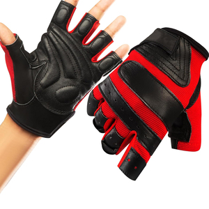 Half Finger Gym <b>Gloves</b> Weightlifting Bodybuilding Leather Fitness <b>Gloves</b> Pakistan Manufacturer Custom Logo OEM ODM - Product Image 1