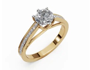 Anillo de Diamante Cultivado en Laboratorio, Redondo, 0.416 Quilates, 23 Piedras, Joyería de Oro Sólido en Oro Amarillo, Rosa y Blanco de 9KT, 14KT y 18KT para Mujer - Product Image 5